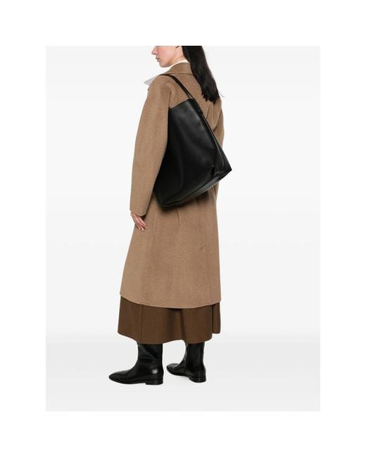 THEMOIRÈ Black Slouchy Shoulder Bag Artificial Leather