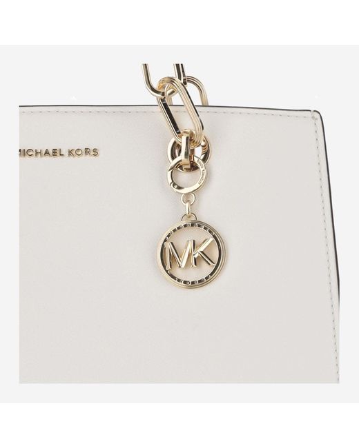 Michael Kors White Cynthia Leather Bag