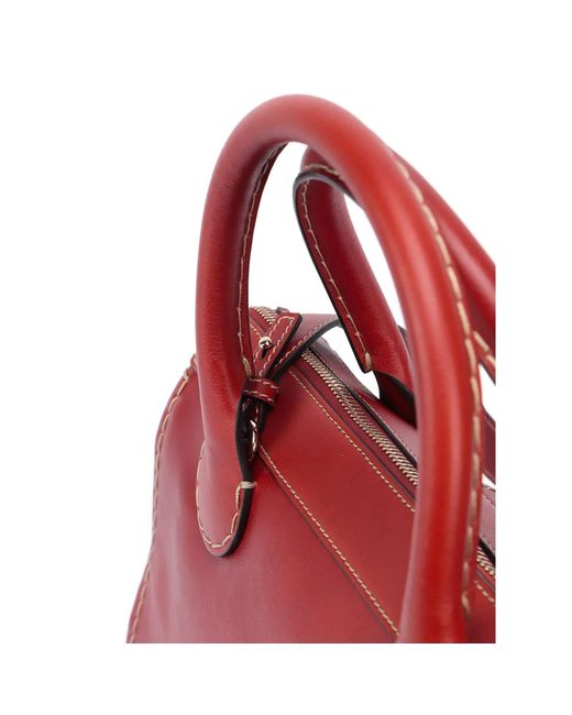 Chloé Red Chloe' Edith Leather Tote Bag