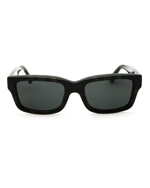 Burberry Black Sunglasses Rectangle Full Rim, Check Frame And Dark Lens Be4443412587
