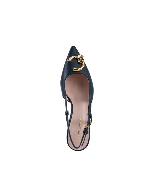 Coccinelle Blue C-Me Smooth Slingback Shoes
