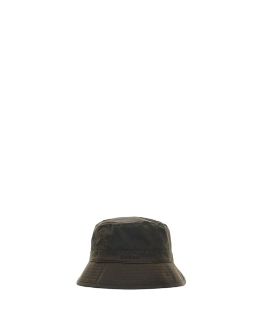 Barbour Brown Bucket Hat Cotton for men