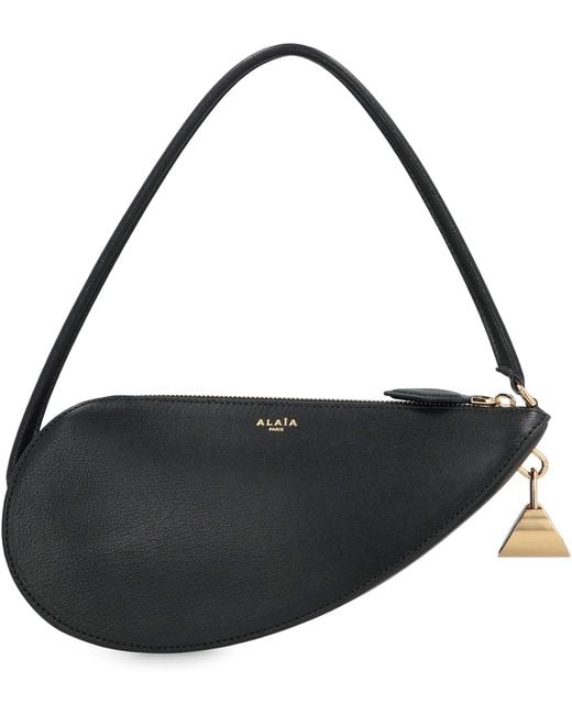 Alaïa Black Le Demi-Coeur Leather Shoulder Bag Goatskin Handbags