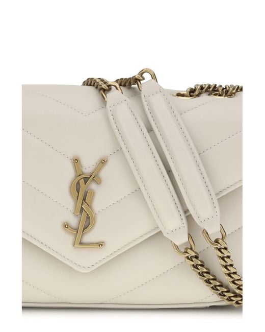 Saint Laurent White Shoulder Bags
