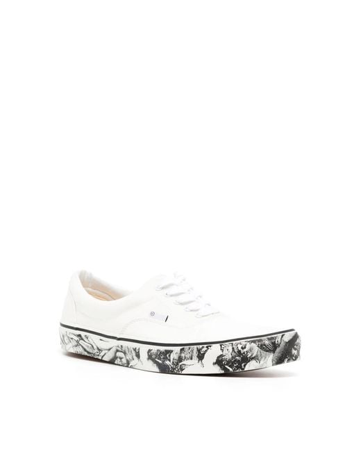 Undercover White Printed Soles Canvas Sneakers Shoes for men