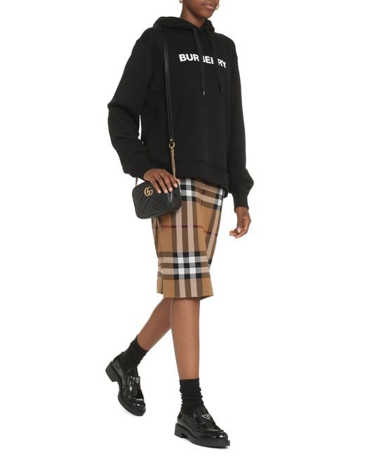 Burberry Black Printed Hoodie Cotton Hoodies