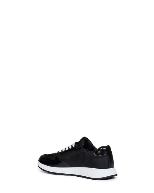 Prada White Sneakers Prax 01 Re-Nylon Leather Recycled Polyamide Trainers for men