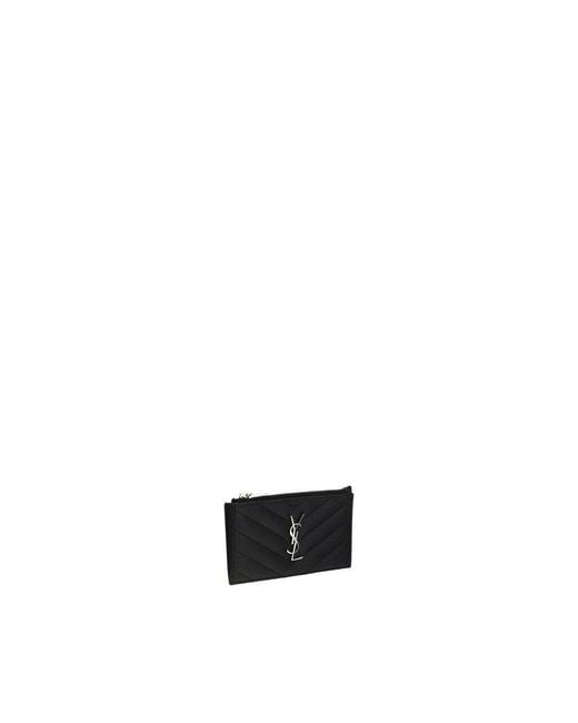 Saint Laurent Black Calf Leather Bos Taurus Wallet