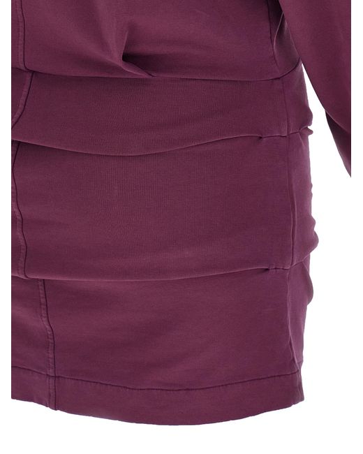 The Attico Purple Draped Mini Dress