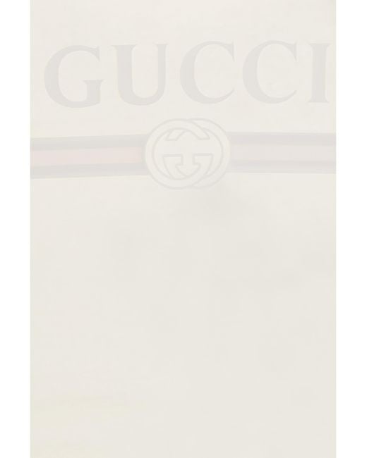 Gucci White Logo T-Shirt For Boy Cotton T-Shirts