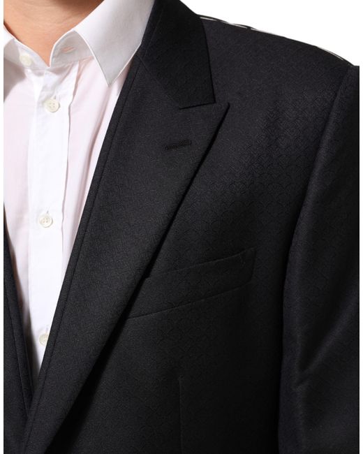 Dolce & Gabbana Black Wool 2 Buttons Suit Jacket Blazer Wm+Wo for men