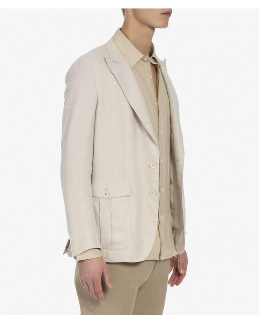 Larusmiani Natural Gobi Jacket Blazer for men