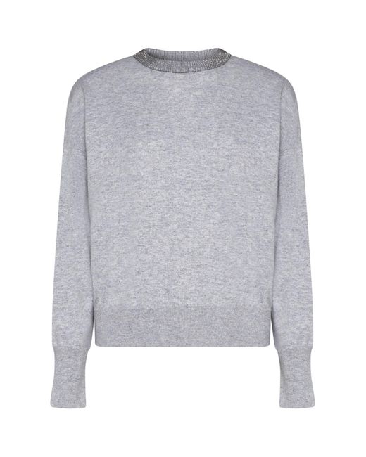Brunello Cucinelli Gray Sweater