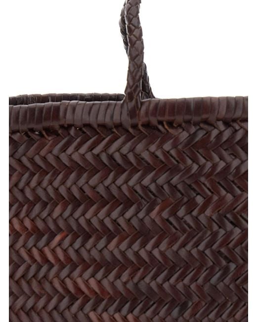 Dragon Diffusion Brown Handbag Bamboo Triple Jump Small Leather Handbags