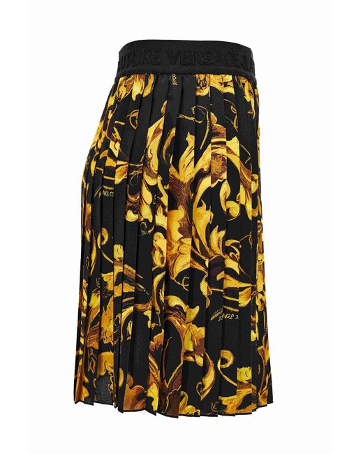 Versace Black Jeans Couture Skirt