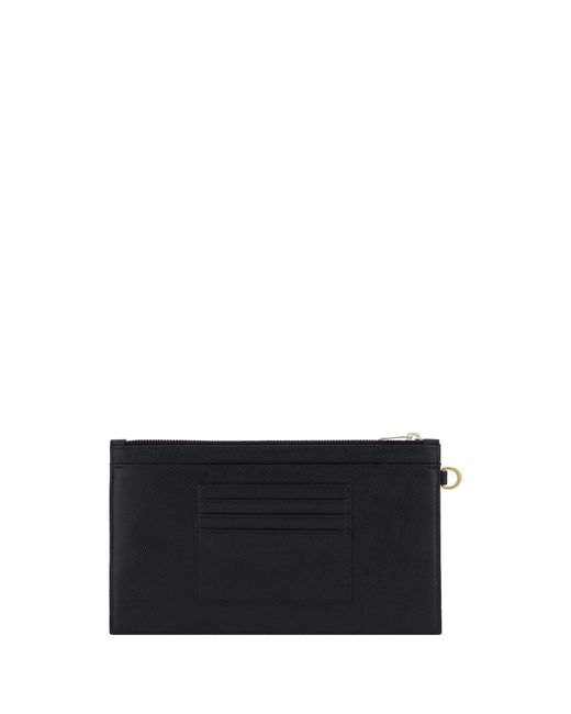 Saint Laurent Blue Ysl Clutch Bag Calf Leather Bos Taurus Clutches