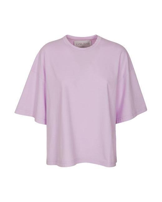 Forte Forte Purple Logo Patched Loose Fit T-Shirt