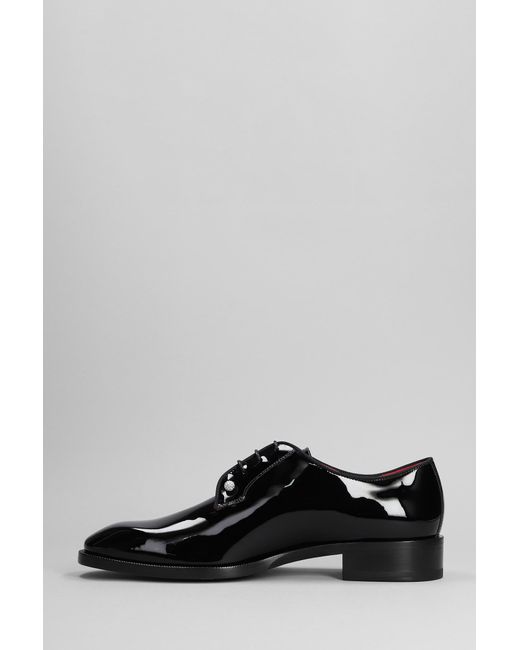 Christian Louboutin Gray Chambeliss Night Lace Up Shoes for men