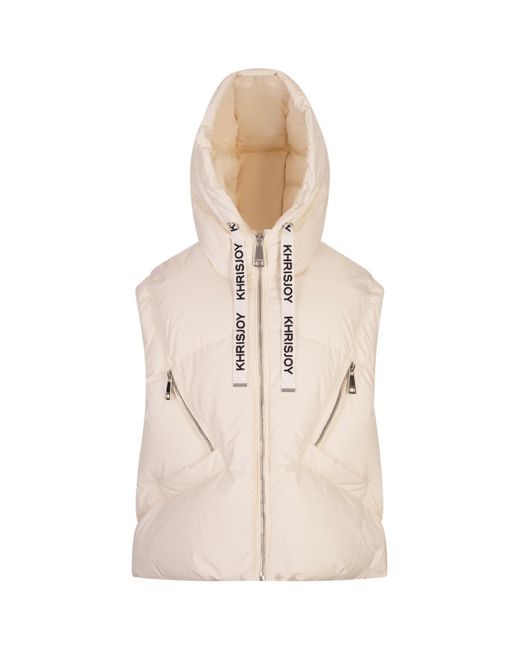 Khrisjoy Padded Quilted Vest in Natural Lyst UK