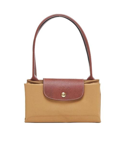 Longchamp Natural Shoulder Bag Le Pliage Original M Polyamide