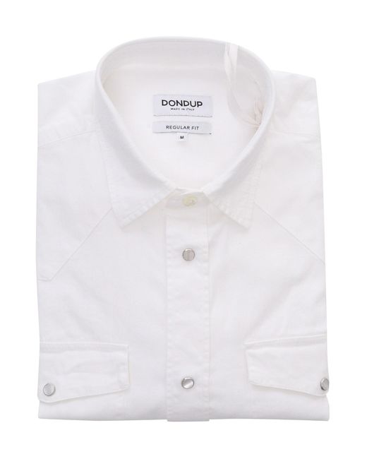 Dondup White Shirt With Pocket for men