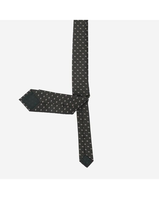 Gucci Green Silk Jacquard Tie Double G Ties & Bow for men