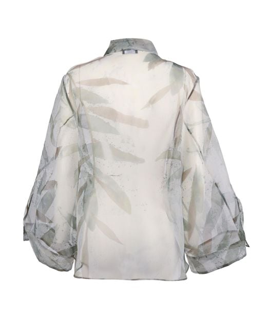 Peserico Gray Blouse Polyester Shirt