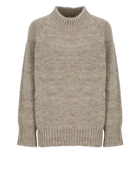 Maison Margiela Gray Alpaca, Cotton And Wool Sweater