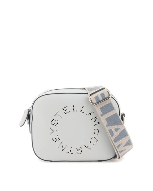 Stella McCartney Camera Bag With Perforated Stella Logo in Grey