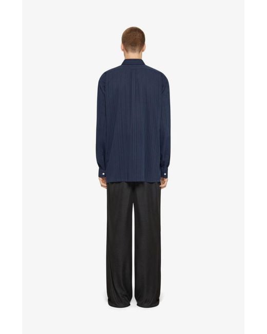 Givenchy Blue Long Sleeve Shirt With Pocket_Navy
