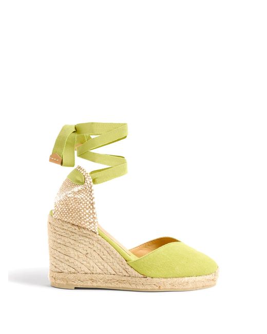 Castaner Metallic Espadrilles Chiara With Wedge And Laces
