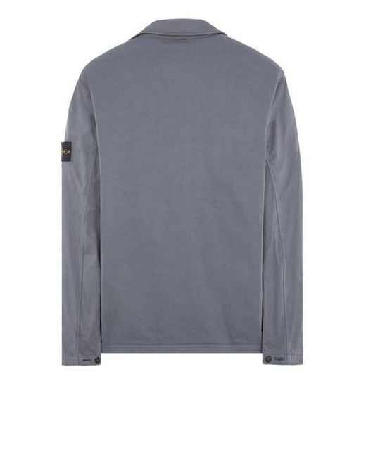 Stone Island Gray Over Shirt Cotton, Wool, Elastane for men