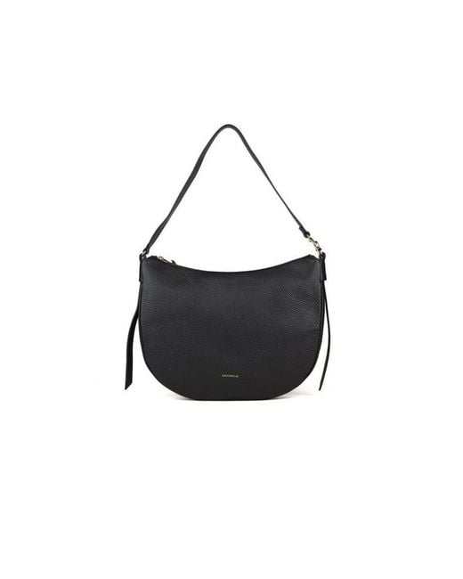 Coccinelle Black Shoulder Bag Cowhide Shoulder-Bags