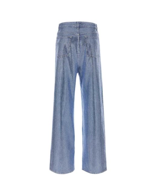 Loewe Blue Embellished Denim Jeans for men