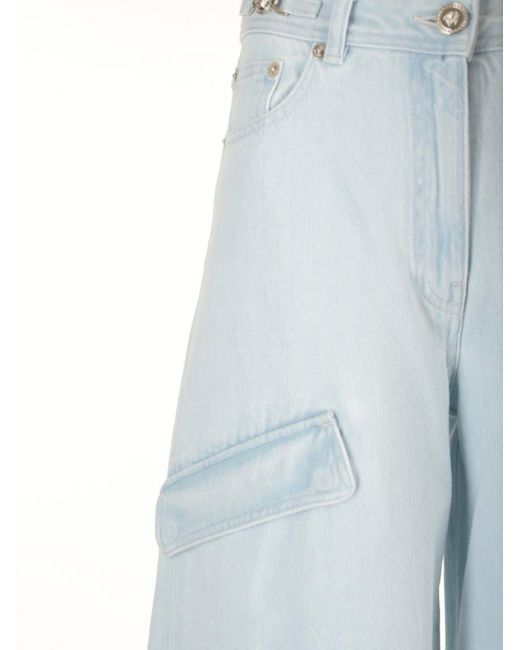 Versace Blue Wide-leg Jeans