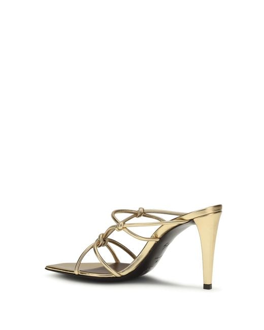 Giuseppe Zanotti White Gz Key Mule 90 Sandals Calf Leather Bos Taurus