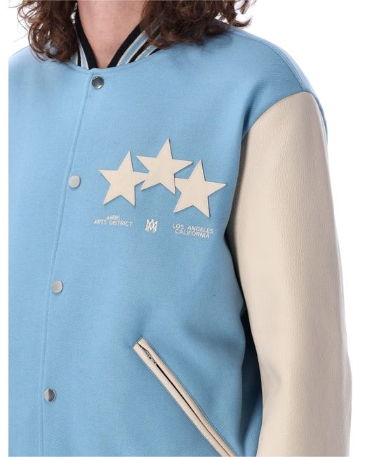 Amiri Blue Stars Varsity Jacket for men