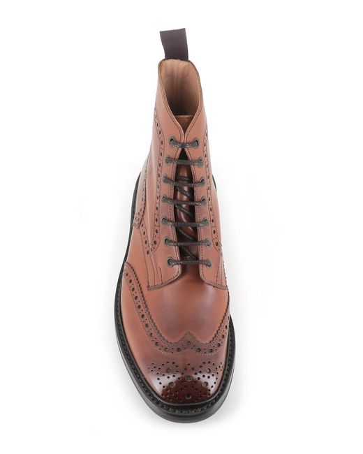 Tricker's Brown Lace-Up Boot Stow for men