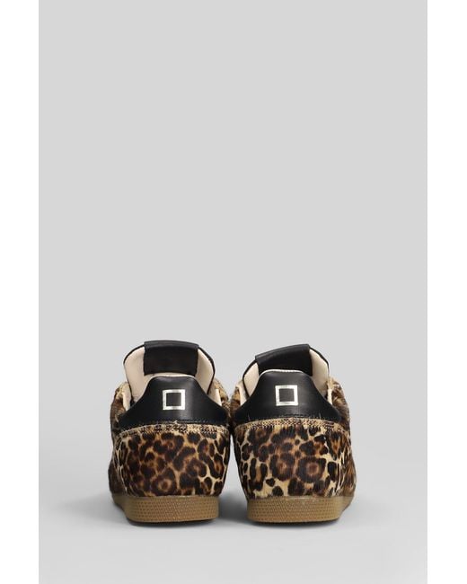 Date Brown Fuga Low Pony Sneakers