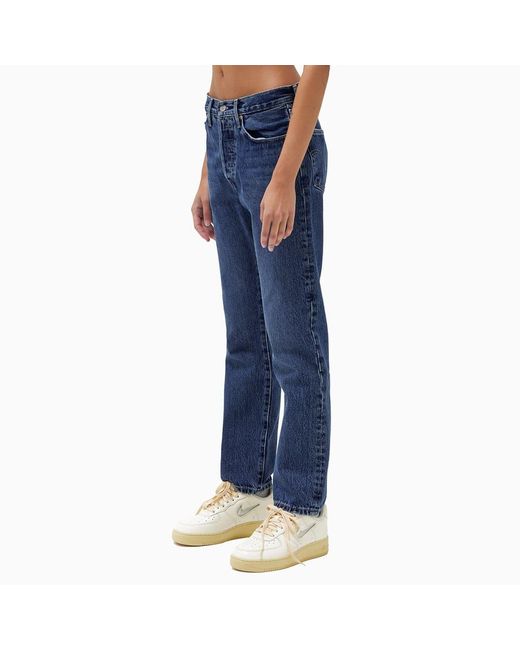 Levi's Denim Levis 501 Cropped Jeans in Blue | Lyst