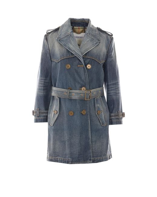 Burberry Blue Jackets Polyester