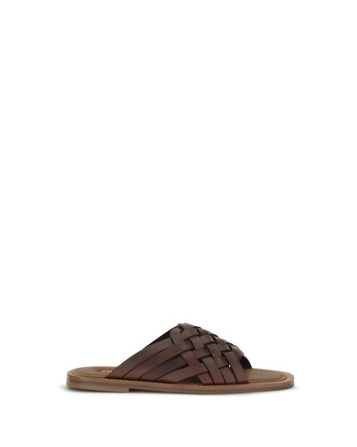 Miu Miu Brown Leather Sandals Calf