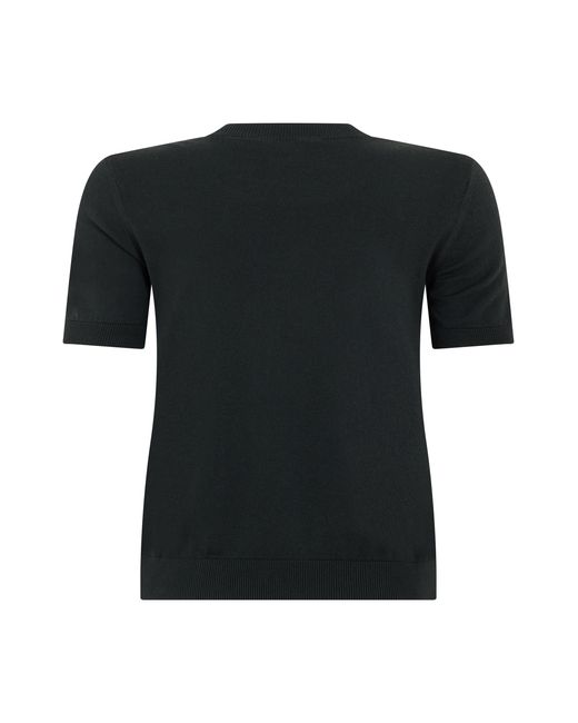 Max Mara Black Short-Sleeve T-Shirt Cotton T-Shirts & Jerseys