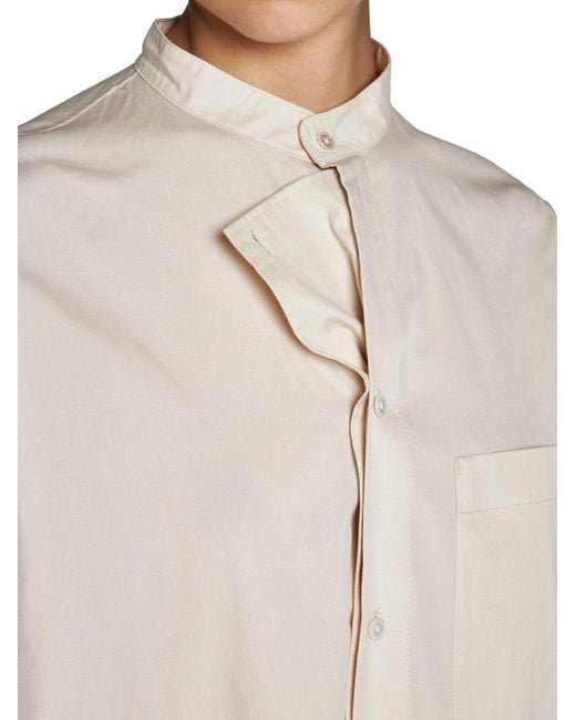 Lemaire White Officer Collar Shirt Dress