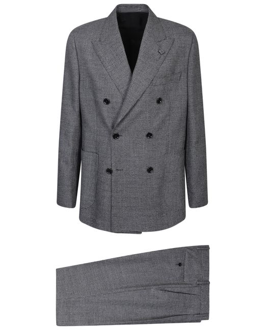 Lardini Special Line Black/beige Suit in Gray for Men | Lyst