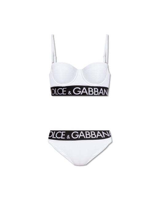 Dolce & Gabbana White Reversible Bikini