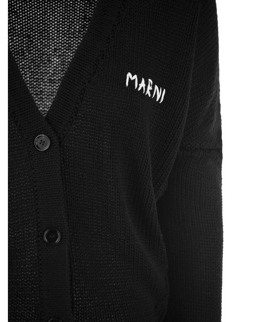 Marni Black Cotton Cardigan