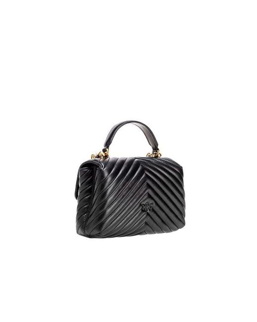 Pinko Gray Top Handle Bag Sheep Nappa Top-Handle-Bags
