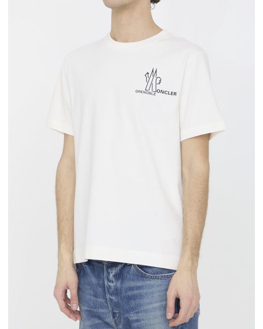 3 MONCLER GRENOBLE White Cotton T-Shirt