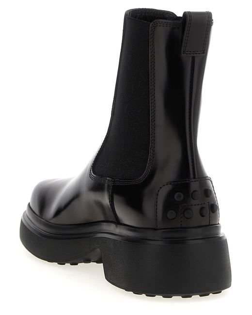 Tod's Black Chelsea Ankle Boots